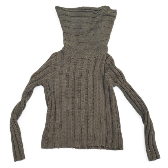 World Republic Clothing Co Army Green Sweater Cowl Neck Size Small Heavy Warm - Picture 3 of 5